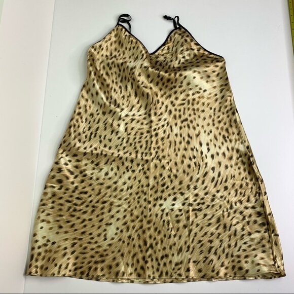 VANDRÉ Leopard print Chemise Slip Size Large - Picture 4 of 7
